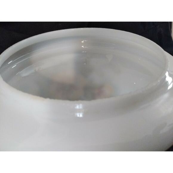 Hand Painted Vintage Milk Glass Hurricane Lamp Shade - Picture 8 of 9